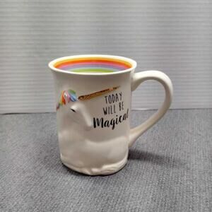 Our Name is Mud Magical Unicorn Rainbow Ceramic Coffee Mug 16oz